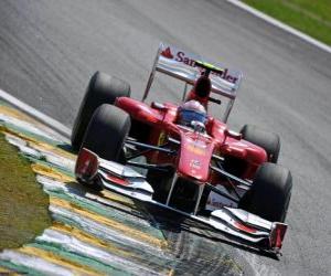 пазл Фернандо Алонсо - Ferrari - Интерлагос 2010